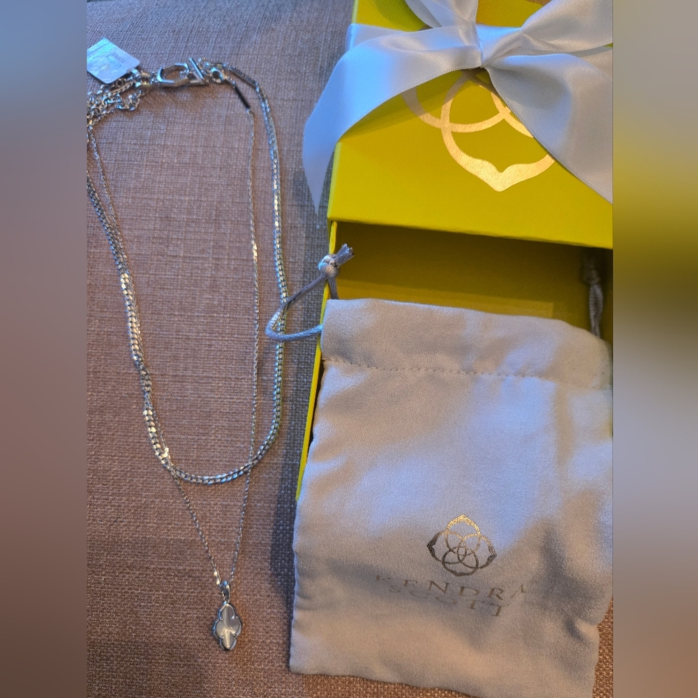 Kendra Scott Abbie Silver Pave multi strand necklace